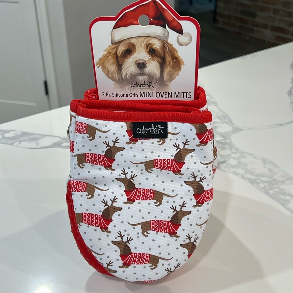 🐾🎅🏻Dachshund Mini OVEN MITTS